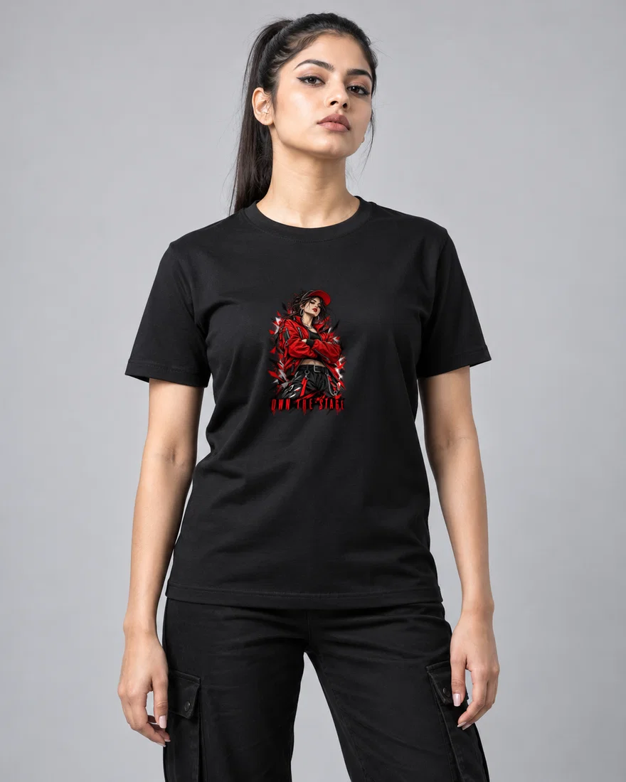 Urban Rebel - Own The Stage printed T-shirt, black