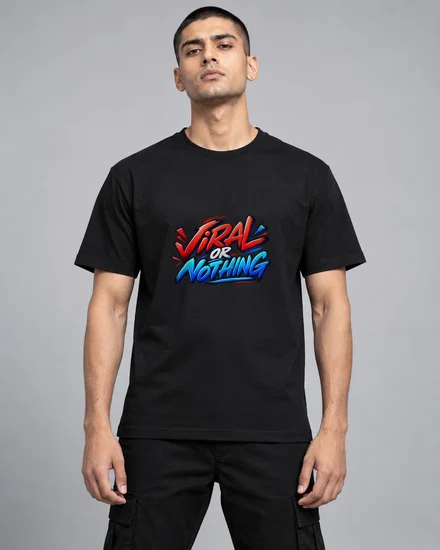 Viral Or Nothing printed T-shirt for men