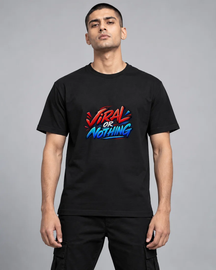 Viral Or Nothing printed T-shirt, black