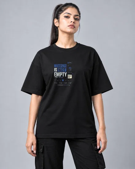 Whitespace is not empty printed T-shirt for men and women