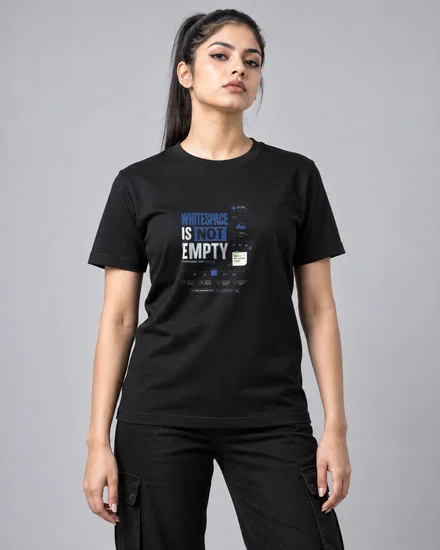 Whitespace is not empty printed T-shirt for men and women