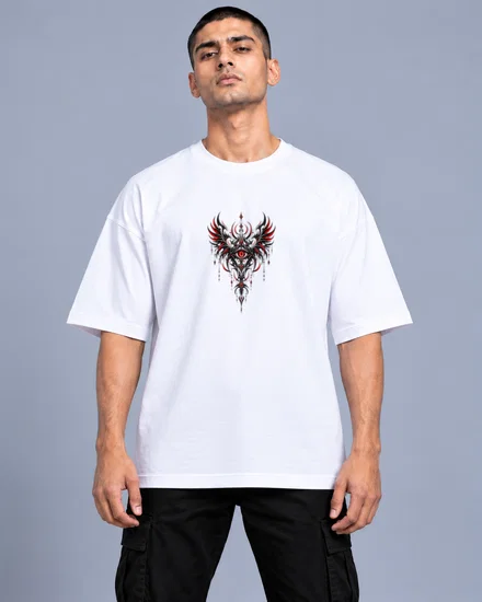 Winged Crimson Eye Totem printed T-shirt for men and women