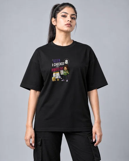 Yes, I Checked the Robots printed T-shirt for men and women