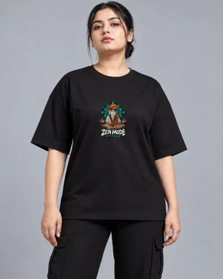 Zen Mode Monkey Sage printed T-shirt for men and women